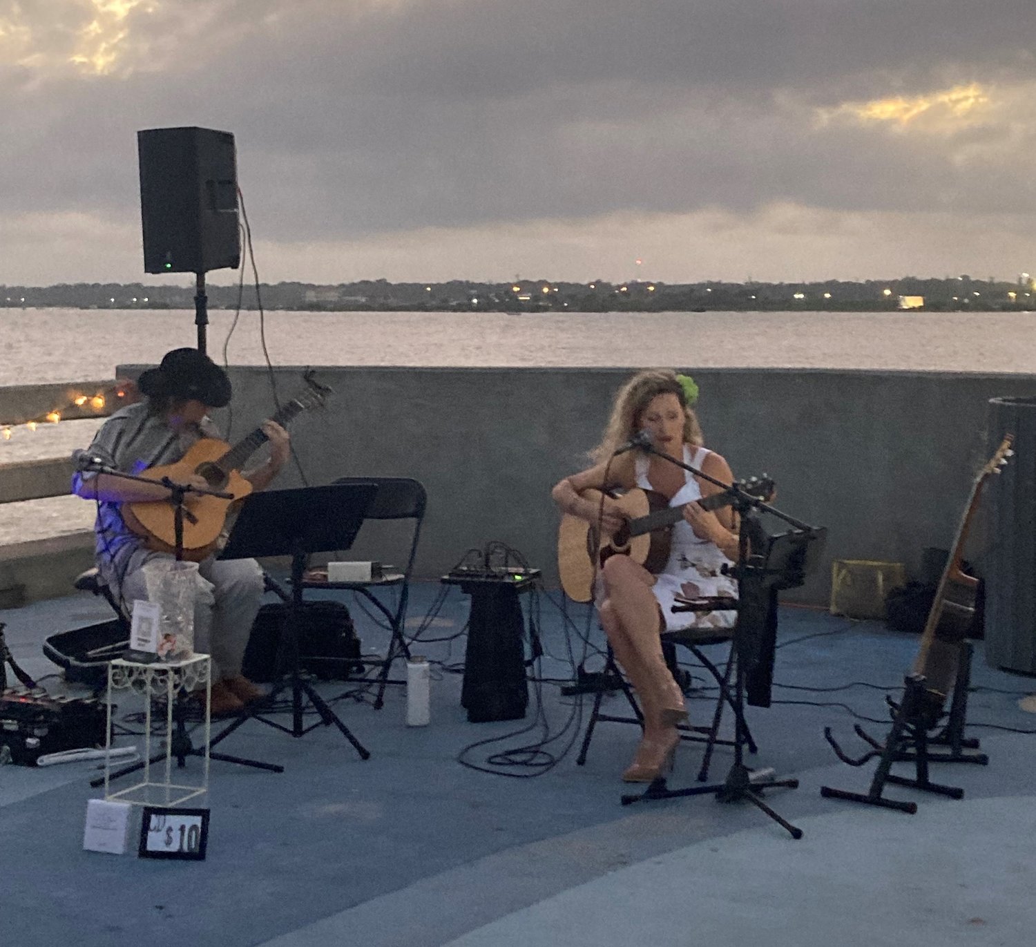 The Yael & Gabriel Duo performed on the pier.